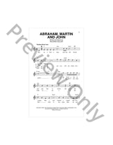 Abraham, Martin and John piano sheet music cover